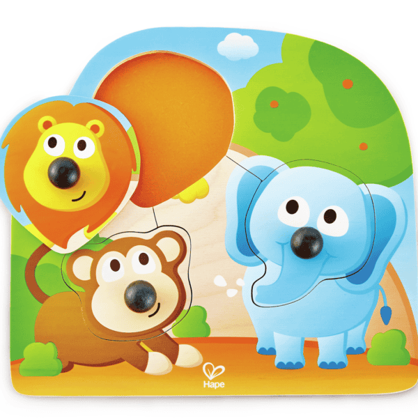 Nagy Fogantyús Dzsungel Állatos Kirakó 12hó+