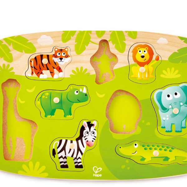 Dzsungel Állatos Fogantyús Kirakó 24hó+